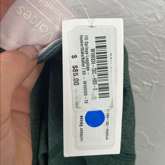 NWT Outdoor Voices 7/8 tricolor spring leggings XS - Picture 10 of 11